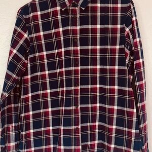 Uniqlo Red and Blue Plaid Casual Shirt